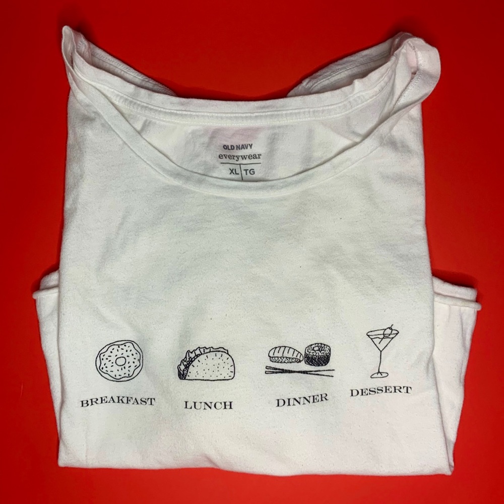 Simple black and white cropped tee